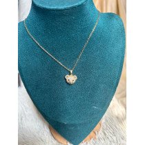 Crystal Teddy Bear Pendant Necklace
