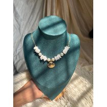 Coastal Pearl Shell Charm Necklace